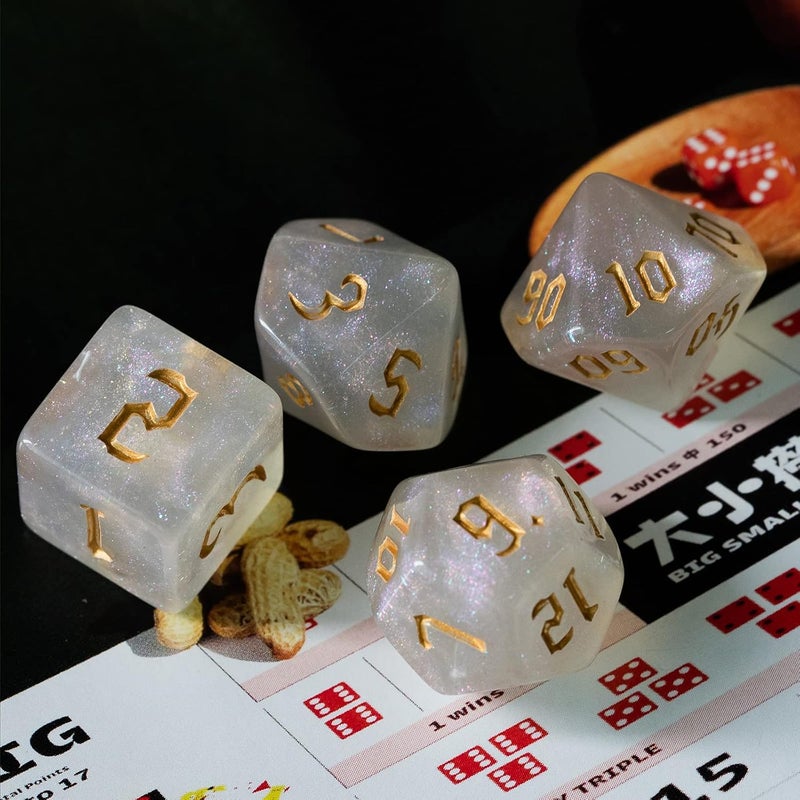 Poludie 10 Sets DND Dice Polyhedral Dice Set (70pcs) with 2 Leather Bag, D&D Die Set for Dungeons and Dragons, RPG Table Games(10Sets/70Pcs) - Image 3